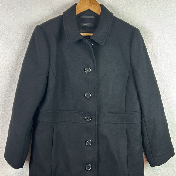 NWT New Talbots Italian Wool Black Lady Coat 14P petite $329RTL - Picture 3 of 10